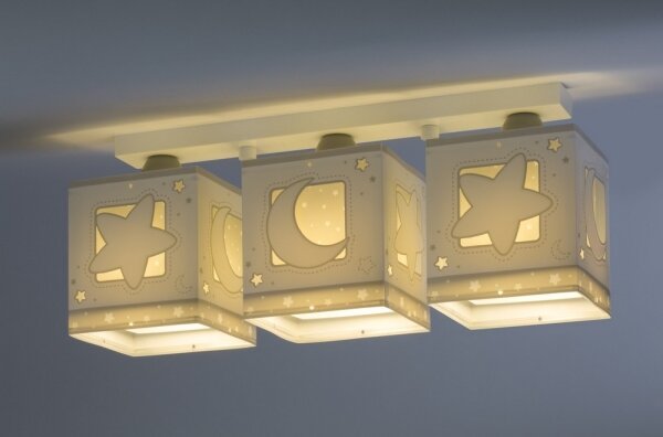 Dalber 63233NE - Dětské stropní svítidlo MOONLIGHT 3xE27/60W/230V