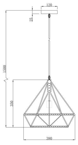 Globo 69029 - Lustr na lanku ULLEU 1xE27/60W/230V