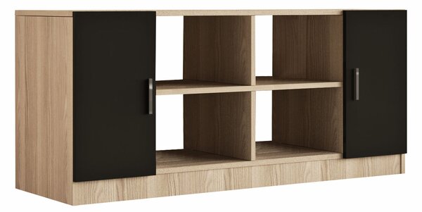 Skříňka Vincent 6 (dub + černá). Akce -26%