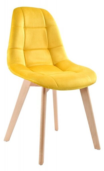 TZB Čalouněná židle Austin - žlutý samet