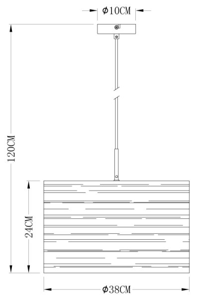 Globo 15342 - Lustr na lanku TUNNO 1xE27/40W/230V