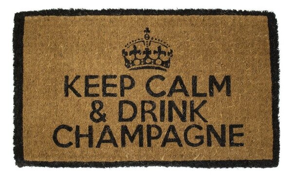 Rohožka z kokosových vláken Drink Champagne - 75*45*4cm - Mars & More