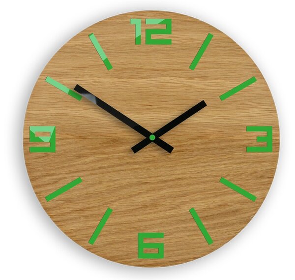 ModernClock Nástěnné hodiny Arabic hnědo-zelené