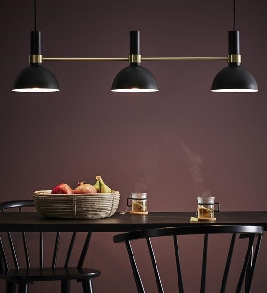 Markslöjd 106971 - Lustr na lanku LARRY 3xE27/60W/230V černá/zlatá