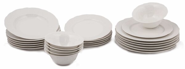 ASIR Porcelánová jídelní souprava 24 ks RICE bílá