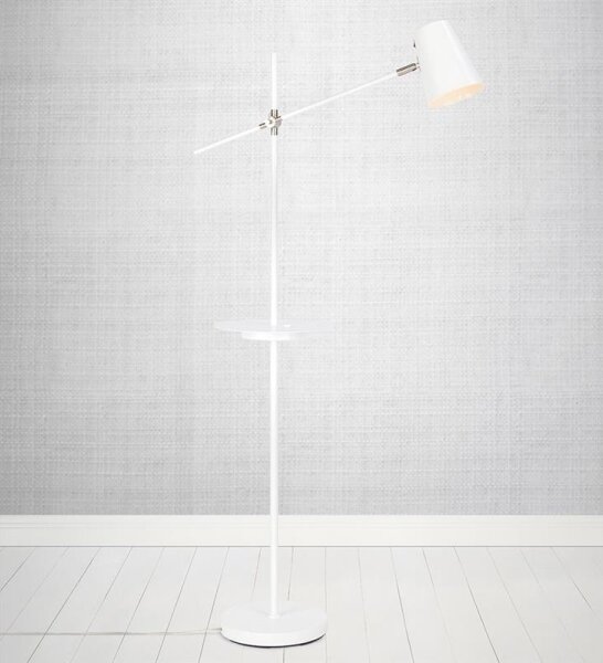 Markslöjd 107308 - Stojací lampa s USB LINEAR 1xE14/40W/230V
