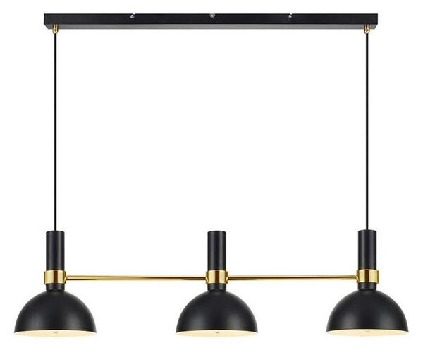 Markslöjd 106971 - Lustr na lanku LARRY 3xE27/60W/230V černá/zlatá