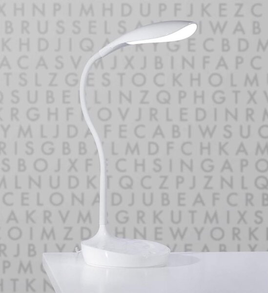 Markslöjd 106093 - LED Stmívatelná stolní lampa s USB SWAN LED/4,6W/230V