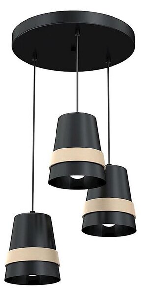 Lustr na lanku VENEZIA 3xE27/60W/230V černá