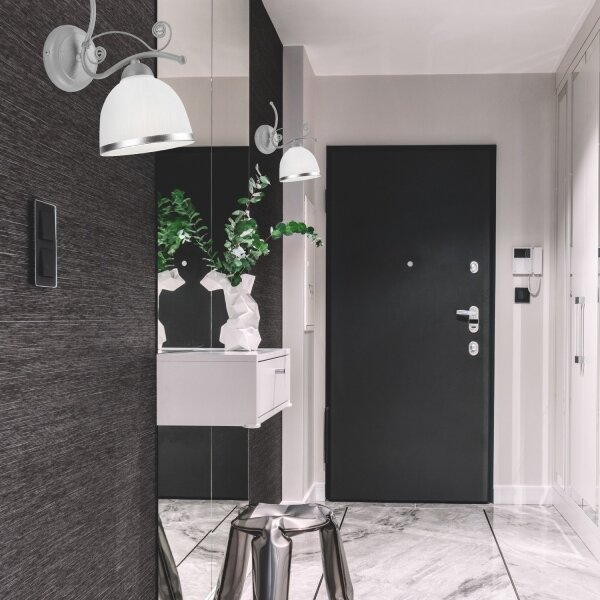 Nástěnná lampa RETRO II 1xE27/60W/230V stříbrná