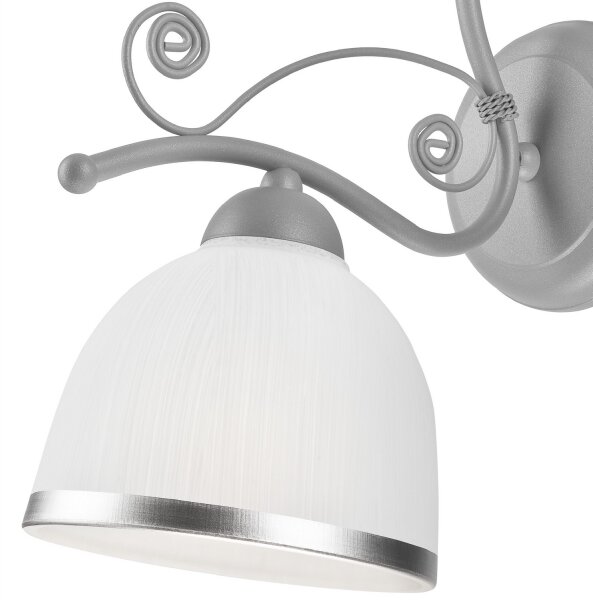 Nástěnná lampa RETRO II 1xE27/60W/230V stříbrná