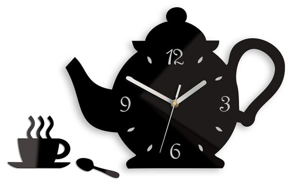 ModernClock Nástěnné hodiny Kettle černé