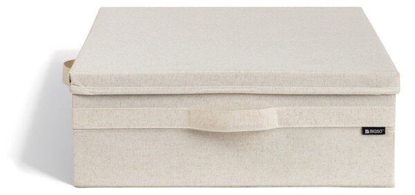 Béžový látkový úložný box s víkem 46x56x16 cm Soft Storage Low – Bigso