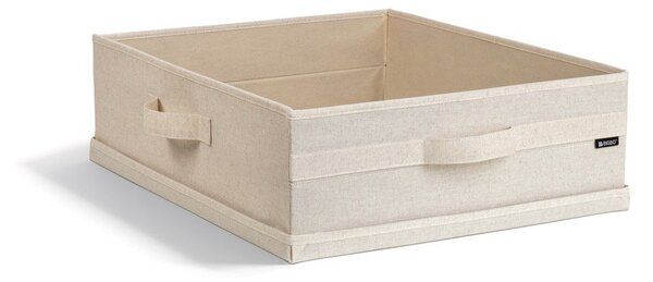 Béžový látkový úložný box s víkem 46x56x16 cm Soft Storage Low – Bigso
