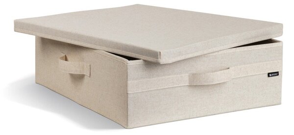 Béžový látkový úložný box s víkem 46x56x16 cm Soft Storage Low – Bigso