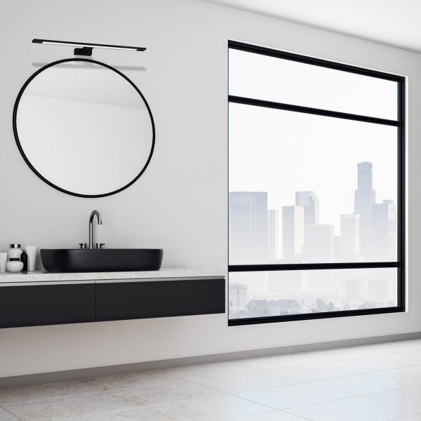 LED Koupelnové osvětlení zrcadla SHINE LED/12W/230V 60 cm IP44 černá