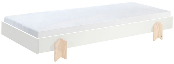 Bílá lakovaná stohovatelná postel Vipack Modulo Arrow 90 x 200 cm