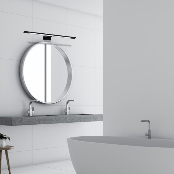 LED Koupelnové osvětlení zrcadla SHINE LED/12W/230V 60 cm IP44 černá