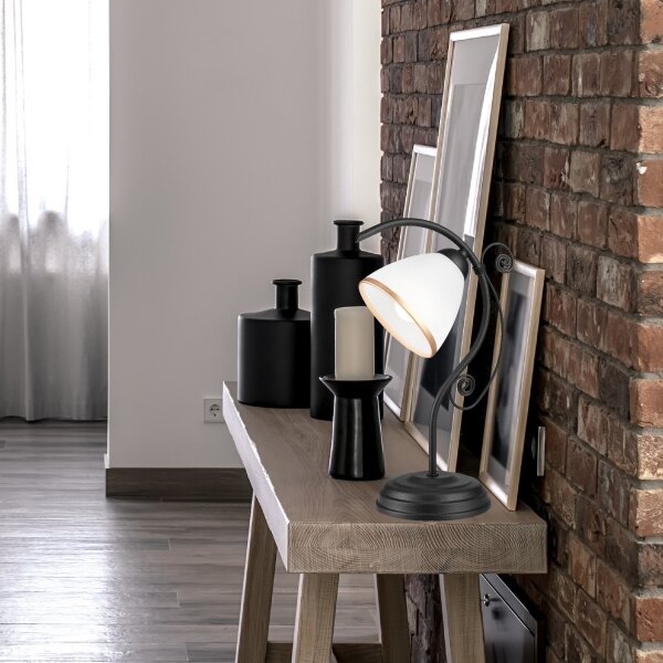 Stolní lampa RETRO II 1xE27/60W/230V černá matná