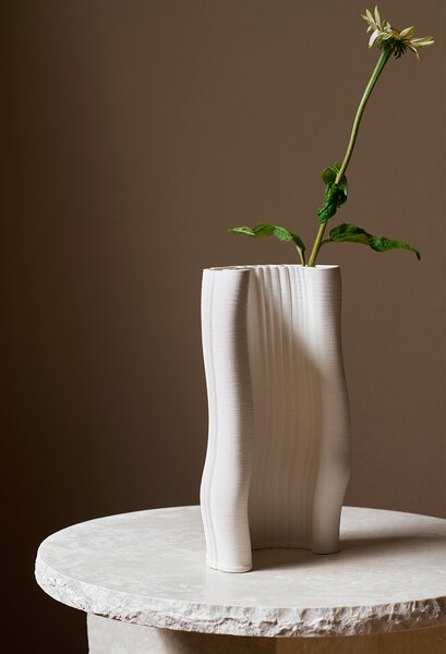 Ferm Living designové vázy Moire Vase Off-White L