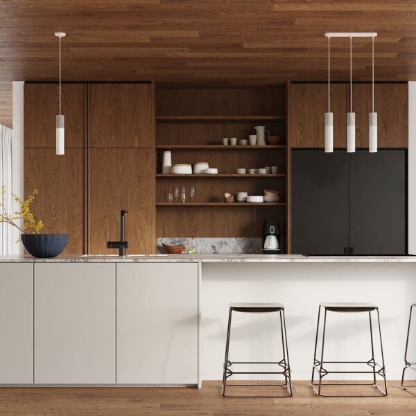 Sollux SL.0647 - Lustr na lanku BORGIO 1xGU10/40W/230V beton/kov bílá