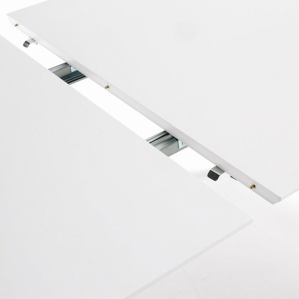 Bílý lakovaný rozkládací jídelní stůl Kave Home Oqui 90-170 x 90 cm