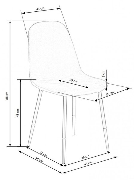 Halmar Jídelní židle K379 šedá