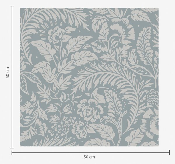 Tapety Monochromatický květinový vzor na šedo-modrém pozadí, Tapety květiny, a00859 : uwalls.cz