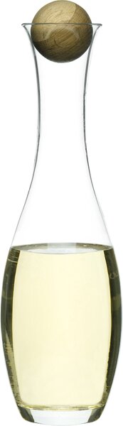Karafa s dřevěnou kuličkou Nature bílé víno 1L
