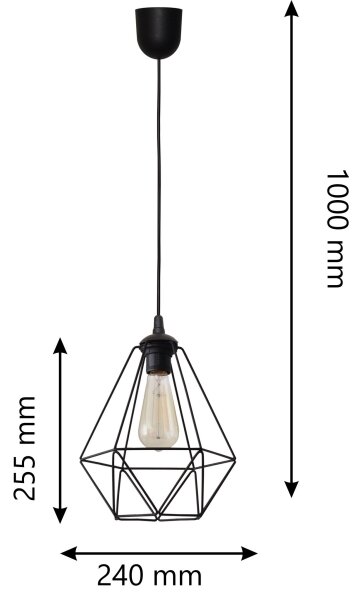Lustr na lanku KARO 1xE27/15W/230V