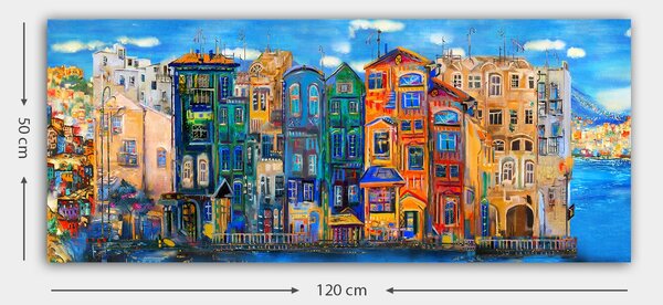 ASIR Nástěnný obraz DOMY 120 x 50 cm