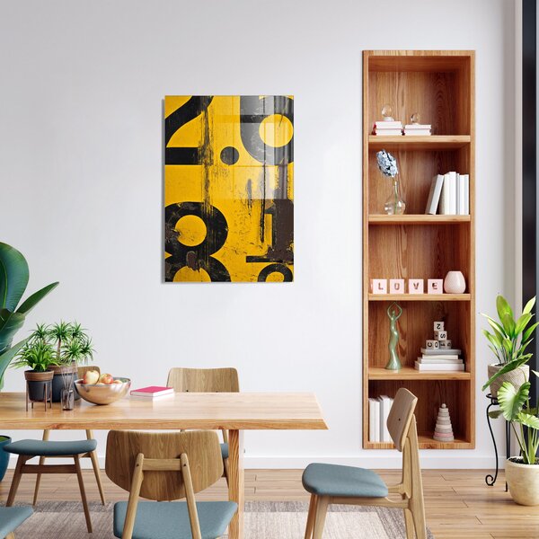 ASIR Nástěnný obraz YELLOW sklo 30 x 45 cm