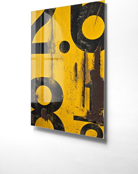 ASIR Nástěnný obraz YELLOW sklo 30 x 45 cm
