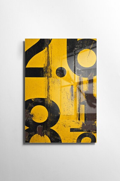 ASIR Nástěnný obraz YELLOW sklo 30 x 45 cm