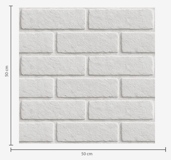Tapety Bílá cihlová textura, horizontální rozložení, Tapety loft, a00877 : uwalls.cz
