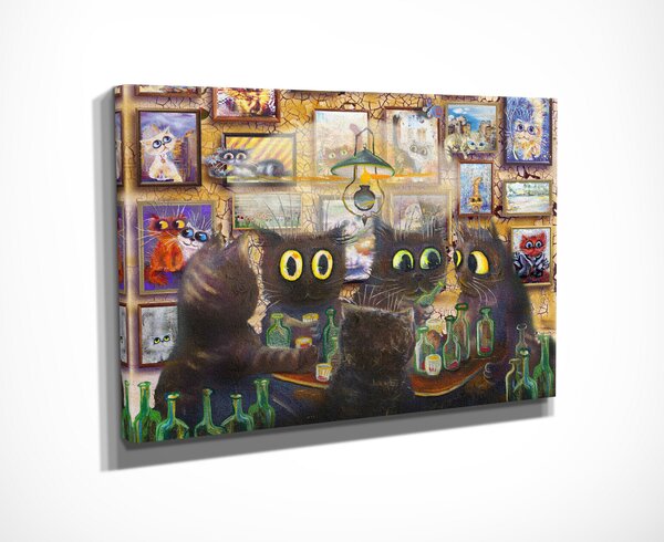 ASIR Nástěnný obraz CATS NIGHT 40 x 30 cm