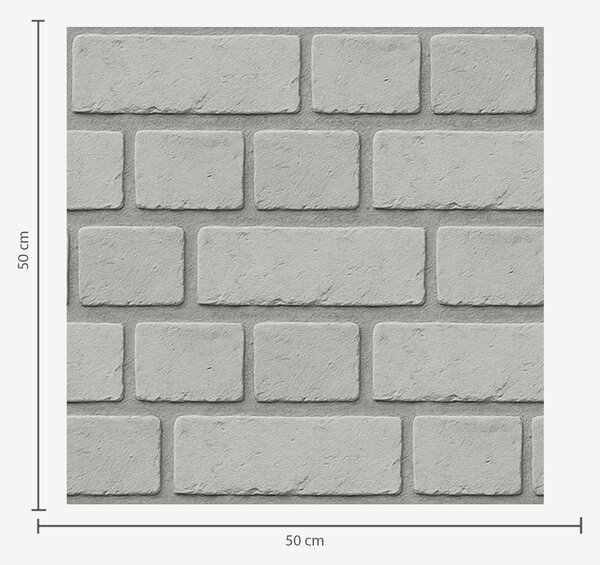 Tapety Světle šedá cihlová textura s měkkými okraji, Tapety loft, a00878 : uwalls.cz