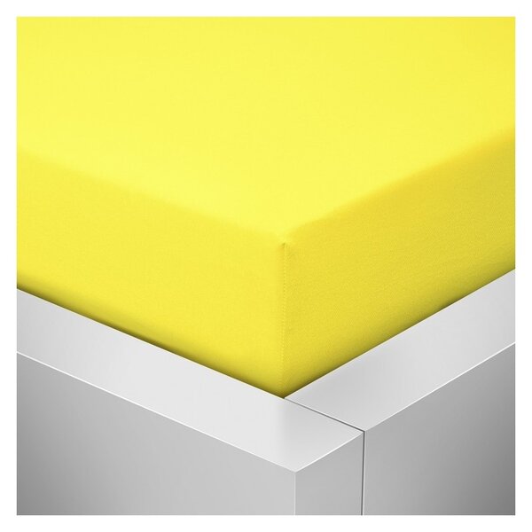 Jersey prostěradlo žlutá Velikost: 200 x 220 cm