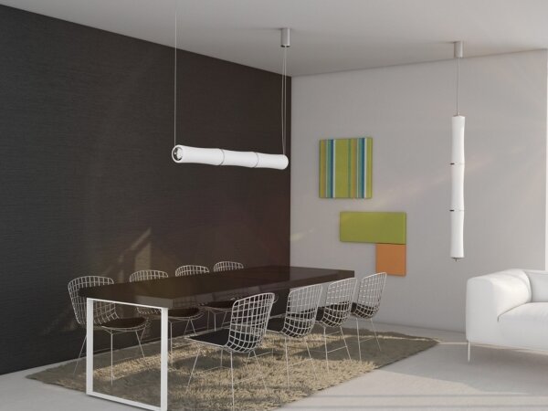 Immax NEO 07103L -LED Stmívatelný lustr na lanku BAMBOOS 45W/230V 135 cm Tuya+DO