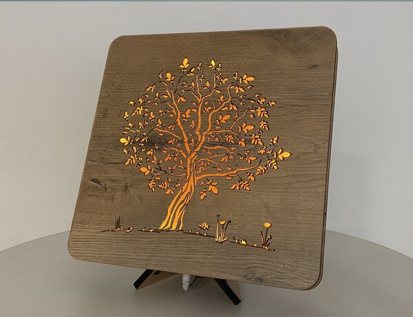"Ořešák" lampa 31x31cm provedení povrchu: dub světlý