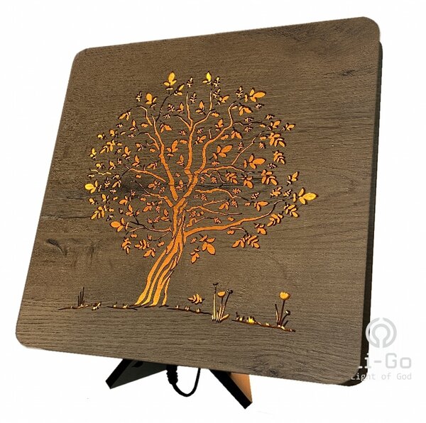 "Ořešák" lampa 31x31cm provedení povrchu: dub světlý
