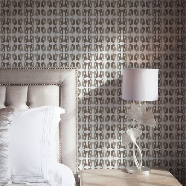 Tapety Taupe a bílá diamantová mozaika, styl poloviny století, Tapety abstraktní, a00905 : uwalls.cz