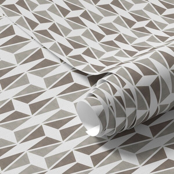 Tapety Taupe a bílá diamantová mozaika, styl poloviny století, Tapety abstraktní, a00905 : uwalls.cz