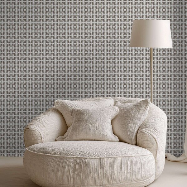 Tapety Taupe a bílá diamantová mozaika, styl poloviny století, Tapety abstraktní, a00905 : uwalls.cz