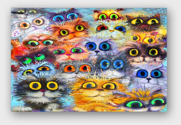 ASIR Nástěnný obraz CATS sklo 60 x 40 cm