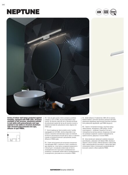 Redo 01-1675 - LED Koupelnové osvětlení zrcadla NEPTUNE LED/18W/230V IP44