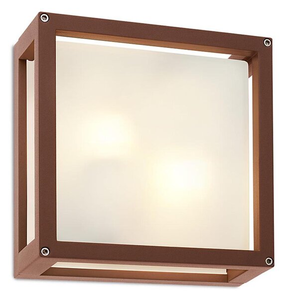 Redo 9893 - Venkovní nástěnné svítidlo BRICK 2xE27/42W/230V IP54 hnědá