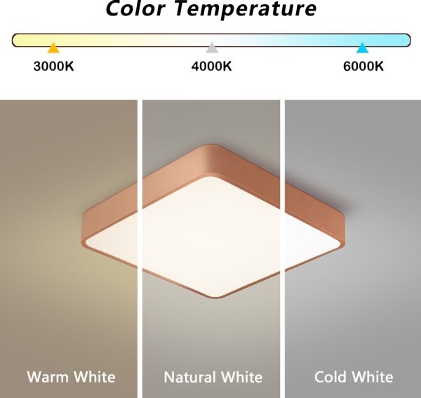 Brilagi - LED Stropní svít. POOL LED/48W/230V 3000/4000/6000K 50x50 cm bronzová