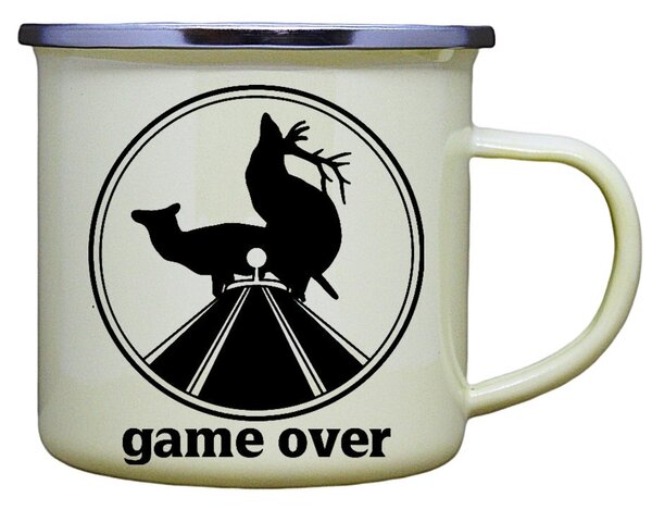 Plecháček s vtipným potiskem game over Barva: Růžová