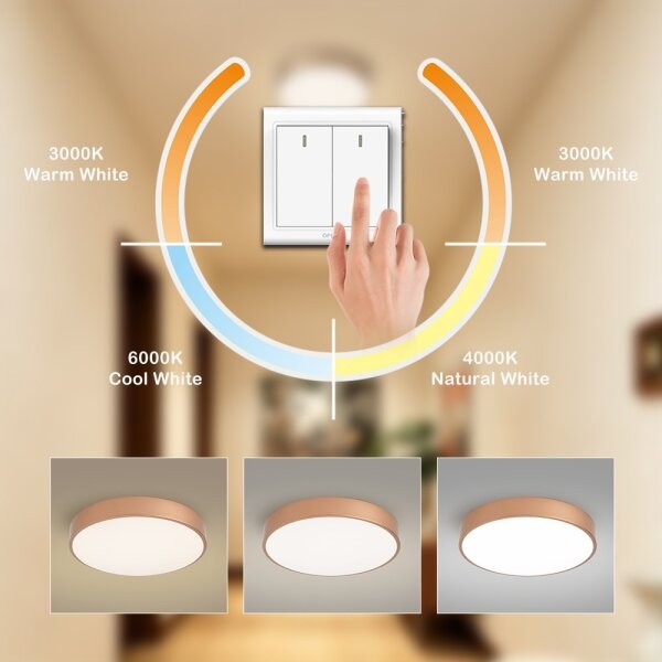 Brilagi - LED Stropní svít. POOL LED/48W/230V 3000/4000/6000K pr. 40 cm bronzová